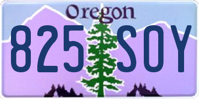 OR license plate 825SOY