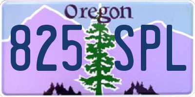 OR license plate 825SPL