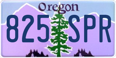 OR license plate 825SPR
