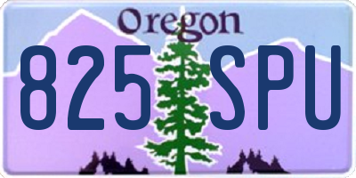 OR license plate 825SPU