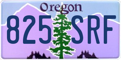 OR license plate 825SRF