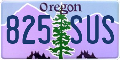 OR license plate 825SUS