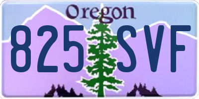 OR license plate 825SVF