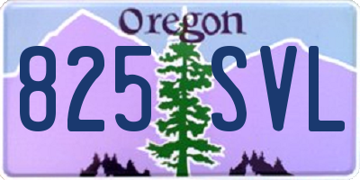 OR license plate 825SVL