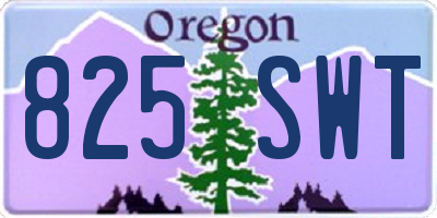 OR license plate 825SWT