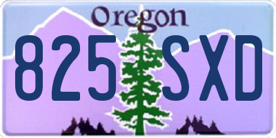 OR license plate 825SXD