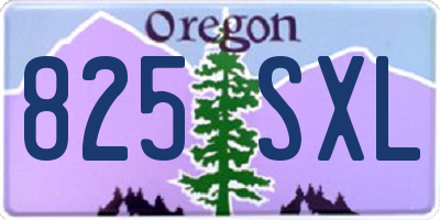 OR license plate 825SXL