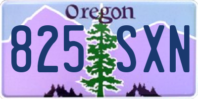 OR license plate 825SXN