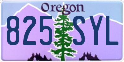 OR license plate 825SYL