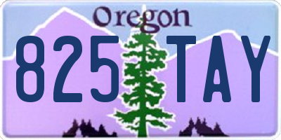 OR license plate 825TAY