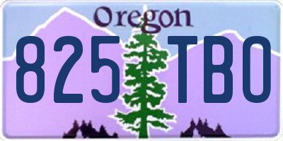 OR license plate 825TBO