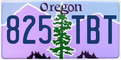 OR license plate 825TBT