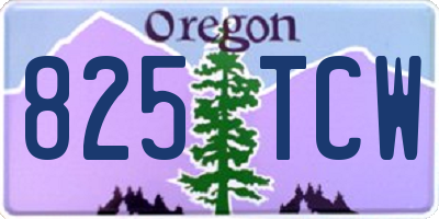 OR license plate 825TCW