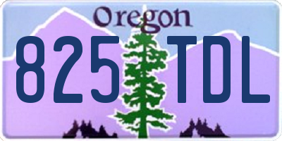 OR license plate 825TDL