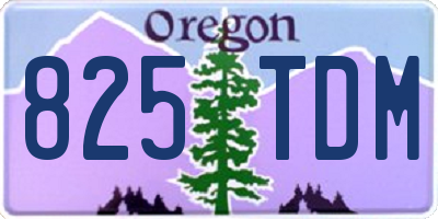 OR license plate 825TDM