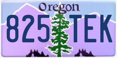 OR license plate 825TEK