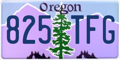 OR license plate 825TFG