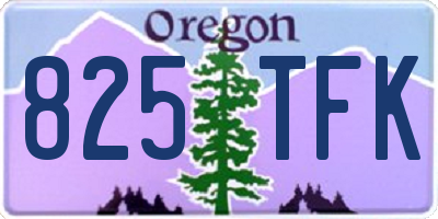 OR license plate 825TFK