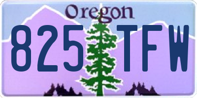 OR license plate 825TFW