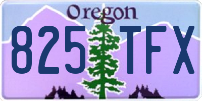 OR license plate 825TFX