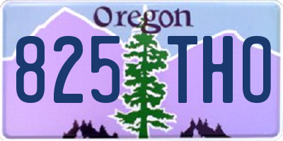OR license plate 825THO