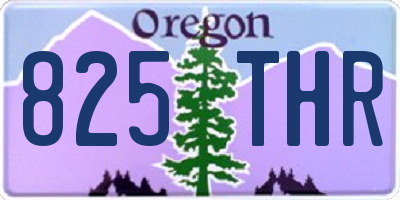 OR license plate 825THR