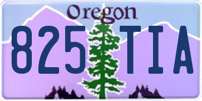 OR license plate 825TIA