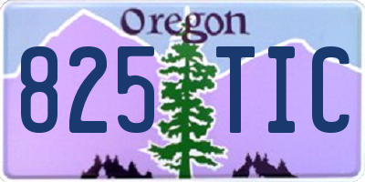 OR license plate 825TIC