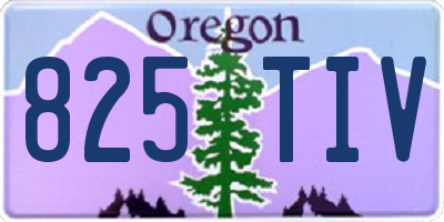 OR license plate 825TIV