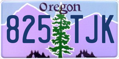 OR license plate 825TJK