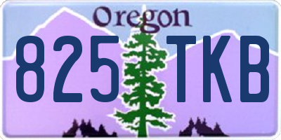 OR license plate 825TKB