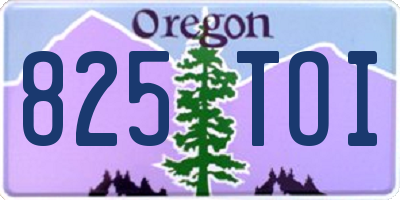 OR license plate 825TOI