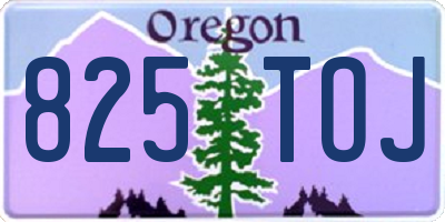OR license plate 825TOJ