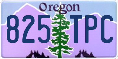 OR license plate 825TPC