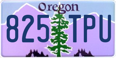 OR license plate 825TPU
