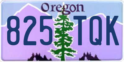 OR license plate 825TQK