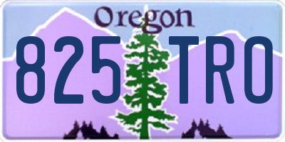 OR license plate 825TRO