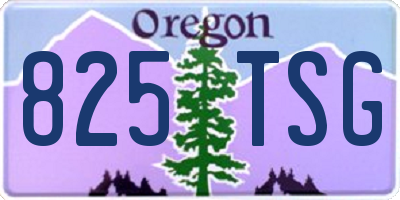 OR license plate 825TSG