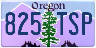 OR license plate 825TSP