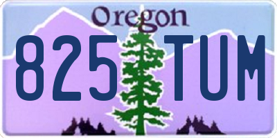 OR license plate 825TUM