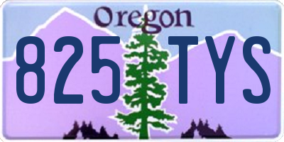OR license plate 825TYS
