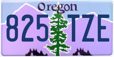 OR license plate 825TZE