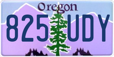 OR license plate 825UDY