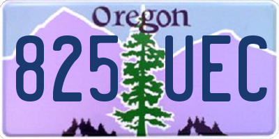 OR license plate 825UEC