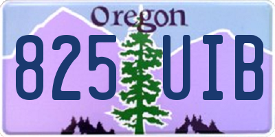 OR license plate 825UIB