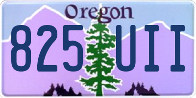 OR license plate 825UII