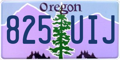 OR license plate 825UIJ
