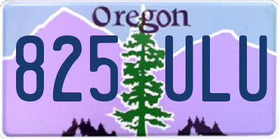 OR license plate 825ULU