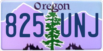 OR license plate 825UNJ