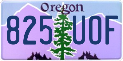 OR license plate 825UOF